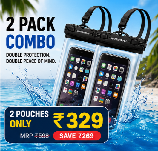 Get 2 Waterproof Mobile Pouches for Just ₹329