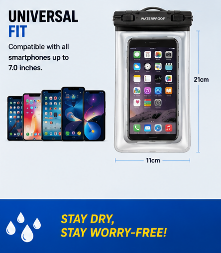 Get 2 Waterproof Mobile Pouches for Just ₹329